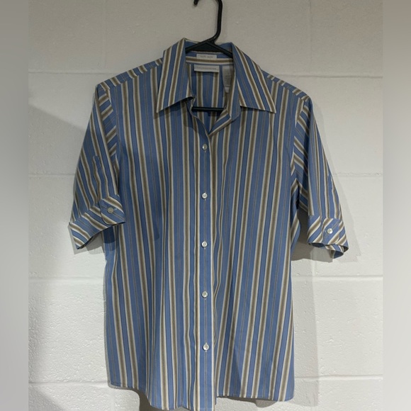 Liz Claiborne button top 8 - Picture 1 of 5